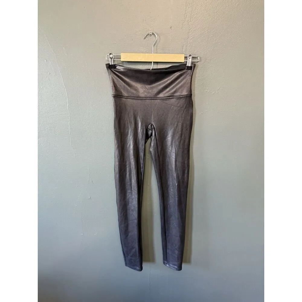 Spanx Womens Black Cropped Pullon Leggings Size Medium